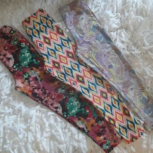 Lularoe girls leggings 3 pairs.